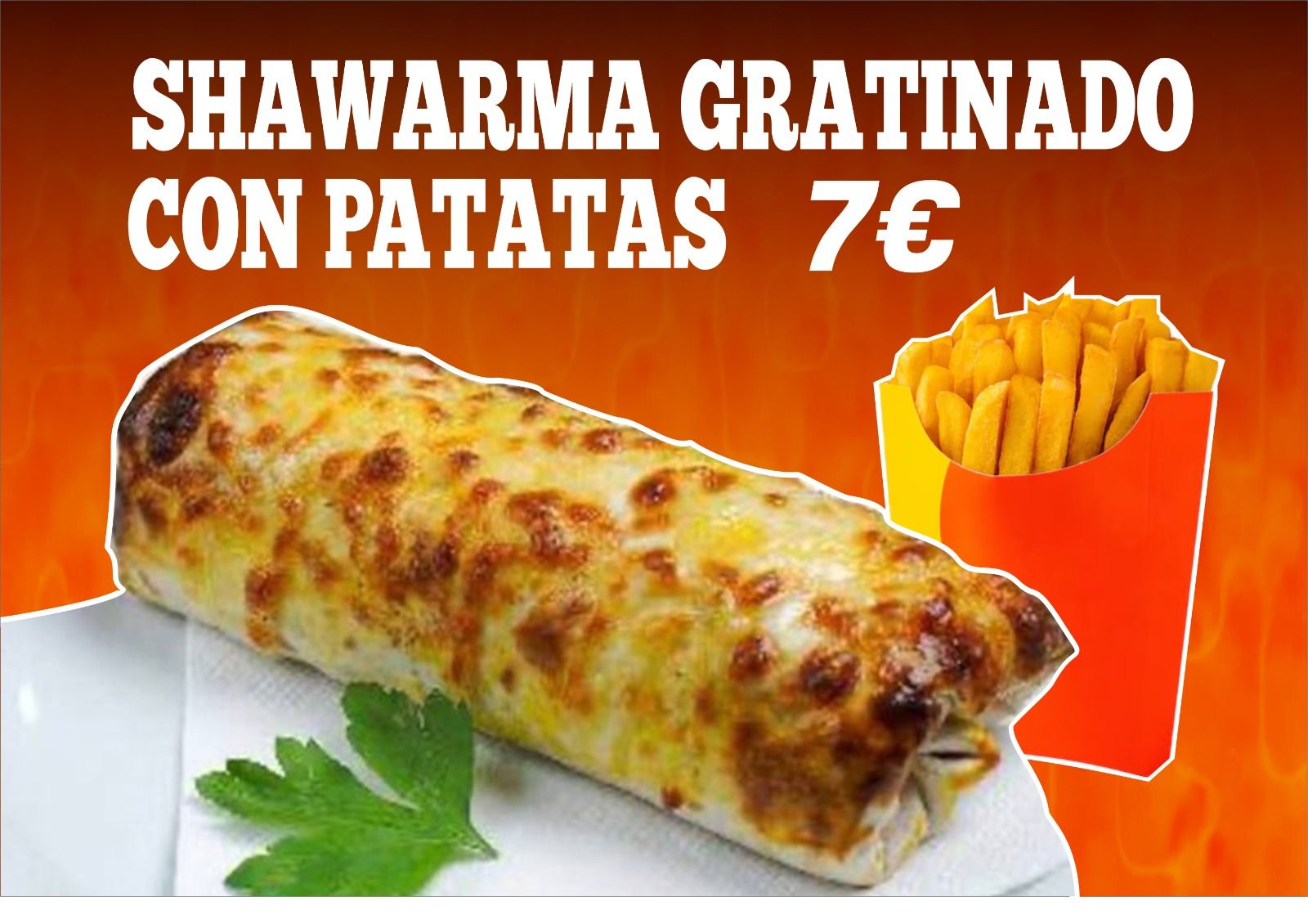Shawarma gratinado con patatas de H ShawarMax Granada